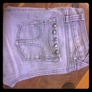 Tripp NYC grey studded skinny jeans